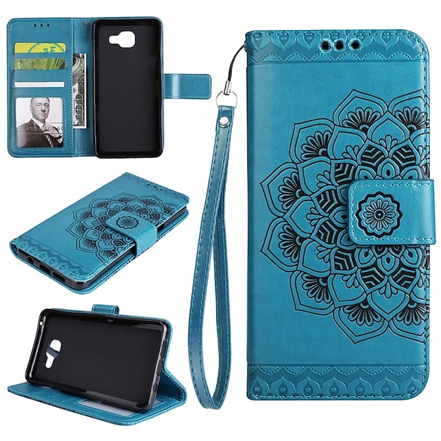 Leather Flip Case for Samsung Galaxy A3 Wallet Cover with Viewing Stand and Card Slots Bussiness Phone Case with Free Waterproof Case