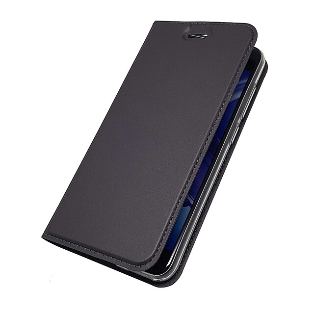  Case For Huawei Huawei Enjoy 7S / Huawei Enjoy 6s / Huawei Enjoy 6 Card Holder / with Stand / Flip Full Body Cases Solid Colored Hard PU Leather