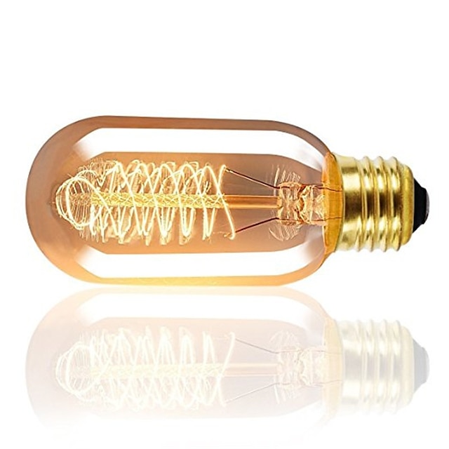  1st 40 W E26 / E27 T45 Varmvit 2200-2700 k Kontor / företag / Bimbar / Dekorativ Glödande Vintage Edison glödlampa 220-240 V