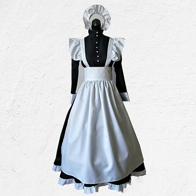  Maid Costume Outfits Cocktail Dress Vintage Dress Dress Outfits Men's Women's Costume Vintage Cosplay 3/4 Length Sleeve