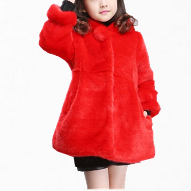  Girls' Jacket & Coat Long Sleeve Solid Colored Dresswear Cotton Polyester Daily Kids 3D Printed Graphic