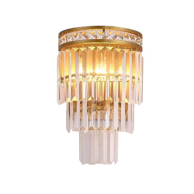  QIHengZhaoMing Crystal Wall Lamps & Sconces Living Room / Study Room / Office Metal Wall Light IP20 110-120V / 220-240V 3 W / E12 / E14