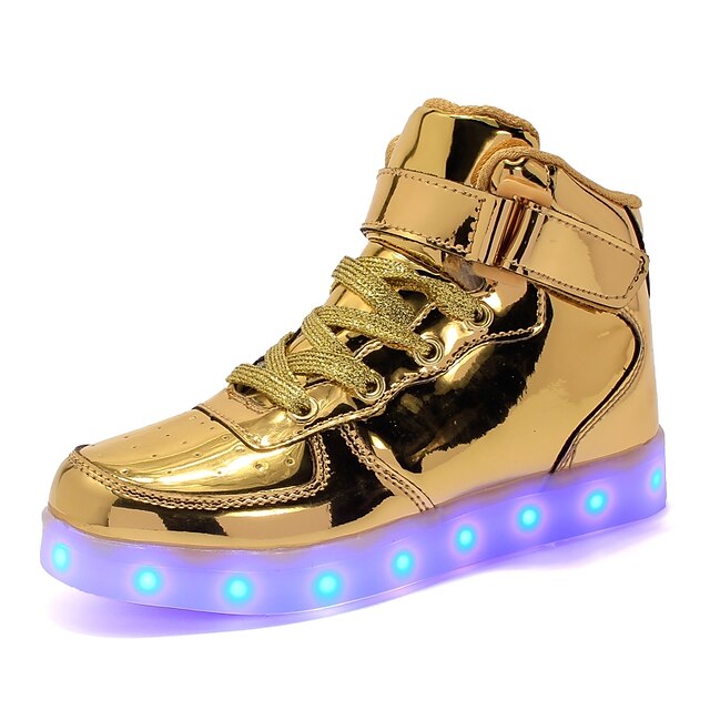  Jongens / Meisjes Lichtzolen / Oplichtende schoenen PU Sneakers Peuter (9m-4ys) / Little Kids (4-7ys) / Big Kids (7jaar +) LED Roze / Goud / Zilver Lente & Herfst / Feesten & Uitgaan