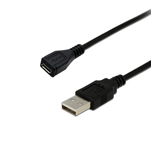  Cwxuan USB 2.0 do Micro USB 2.0 Męski-Żeński 0.25m (0.8Ft) PVC