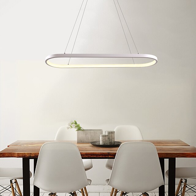 Lights & Lighting Pendant Lights | 70cm LED Pendant Light Circle Shape Nordic Simple Chic Modern Linear Metal Silica Gel Painted