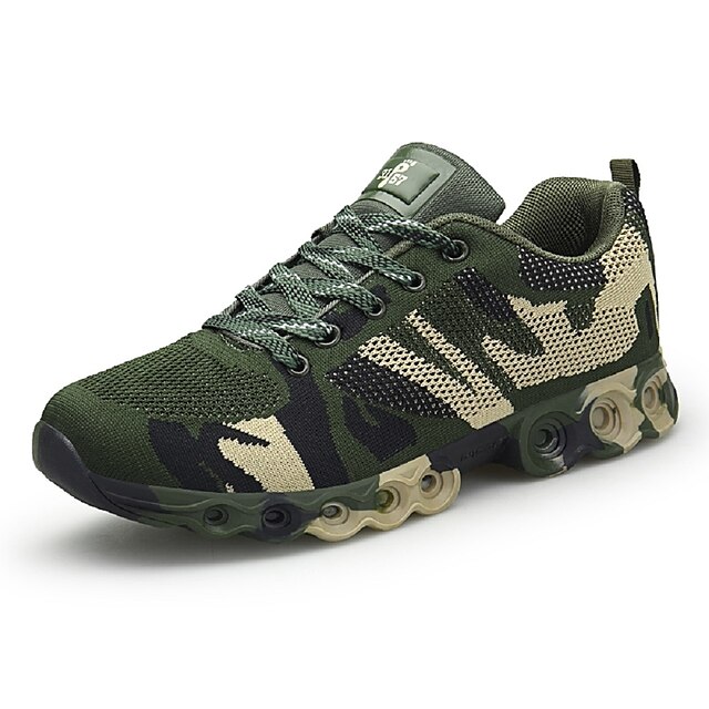  Men's Summer Comfort / Light Soles Casual Outdoor Sneakers Hiking Shoes Net / Tulle Black / White / Army Green / Brown