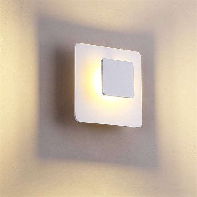  il quadrato moderno di semplicità ha condotto la lampada da comodino della camera da letto del corridoio dell'interno del riparo della parete