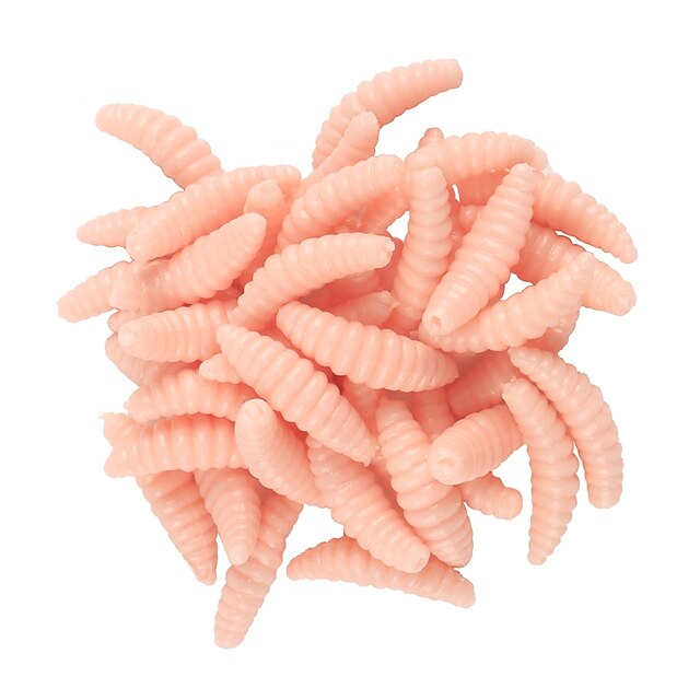  200 pcs Przynęty wędkarskie Soft Bait Robaki Łatwy do przenoszenia Ultra lekki (UL) Opadające na dno Bass Pstrąg Szczupak Wędkarstwo morskie Rzucanie przynęty Wędkarstwo podlodowe Silikon / Spinning