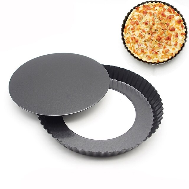  9 tums nonstick pizza pan tray ugnsbakande pizzamaker med avtagbar botten
