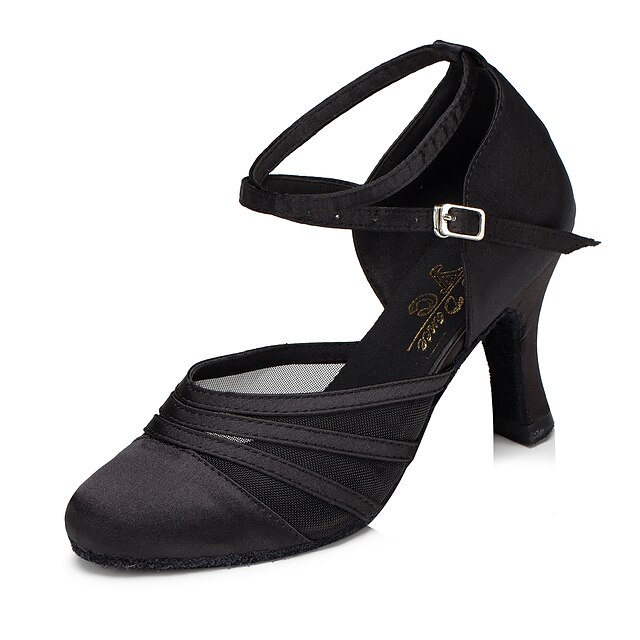  Women's Dance Shoes Modern Shoes Ballroom Shoes Heel Cuban Heel Black Purple / Practice / EU39