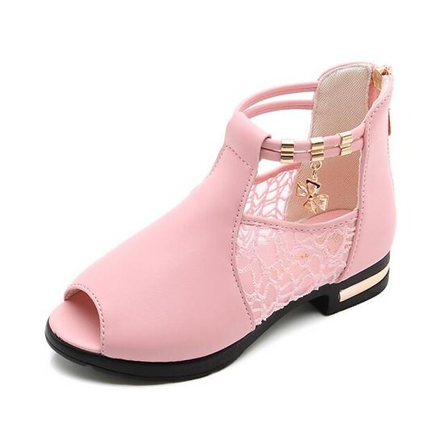  Κοριτσίστικα Παπούτσια PU Καλοκαίρι Μπότες Μάχης Μπότες για Μαύρο / Κόκκινο / Ροζ