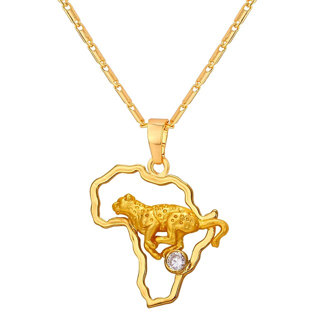 Cubic Zirconia Pendant Necklace Ladies Fashion Copper Gold Silver 55 cm ...