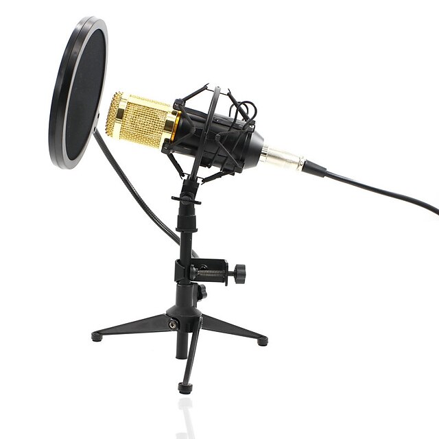  KEBTYVOR BM800+PC03+Pop Filter PC KIT til Computer Mikrofon