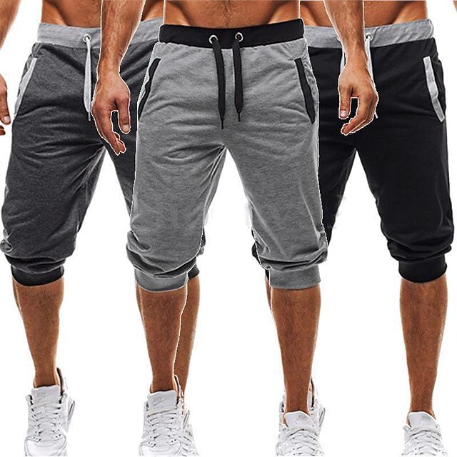  Men's Sweatpants Sweatshorts Pants / Trousers Lightweight Harem Black Dark Gray Light gray / Micro-elastic / Casual
