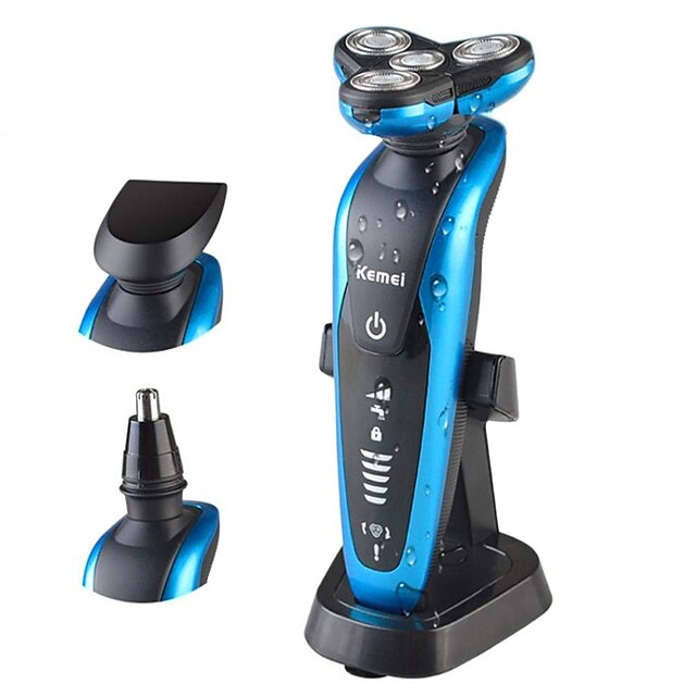  Kemei KM-58892 3-in-1 Rechargeable Electric Razor Washable 3D Floating Triple Blades Electric Shavers for Men 100-240 V Multifunction / Handheld Design / Light and Convenient