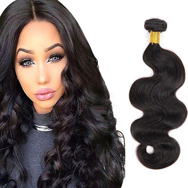  4 pakker Hårvever Brasiliansk hår Krop Bølge Hairextensions med menneskehår Remy Menneskehår 100% Remy Hair Weave Bundles 400 g Menneskehår Vevet Hairextensions med menneskehår 8-26 tommers Naturlig