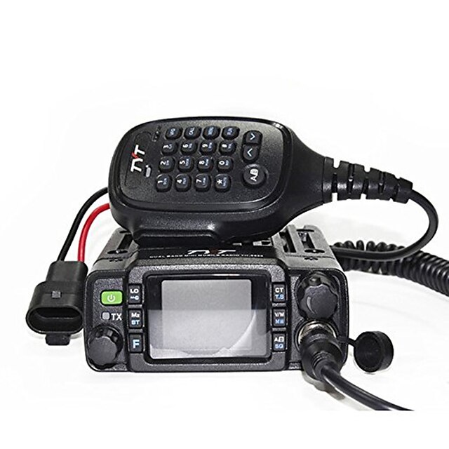  TYT TH-8600 Vehicle Mounted Dual Band 200CH 25W Walkie Talkie Two Way Mini Mobile Radio Dual Band Color LCD Display Remote Stun/Kill and Activate