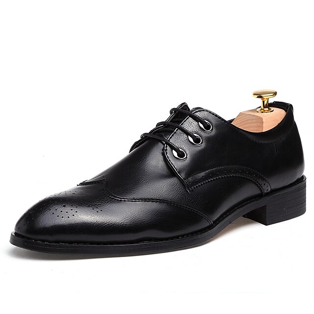  Men's Comfort Shoes Winter Office & Career Oxfords Faux Leather / Patent Leather / Customized Materials Black / Burgundy / Gray