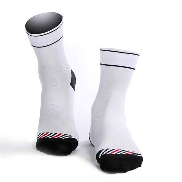  Cycling Socks Cotton Men's Solid Colored Socks Long Socks Anti-Slip Wearable Non Slip Sports & Outdoor 1 Pair