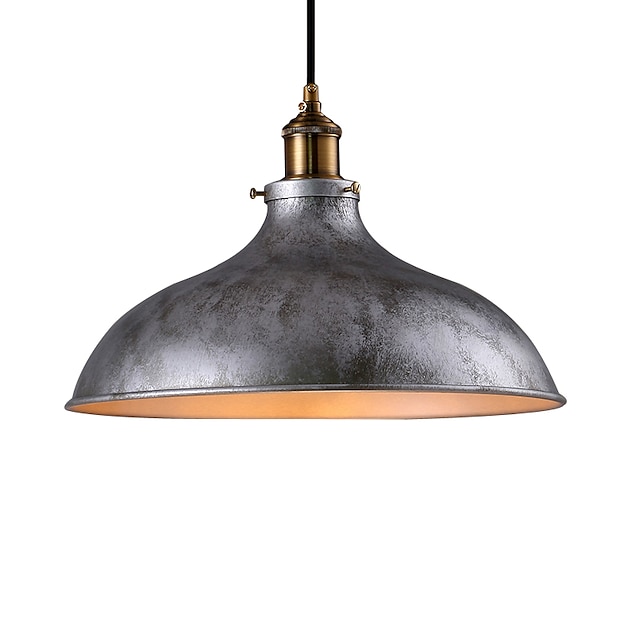  Luzes do pendente do vintage industrial 1-luz de prata cinza de metal sala de jantar corredor café bares loja de roupas de iluminação