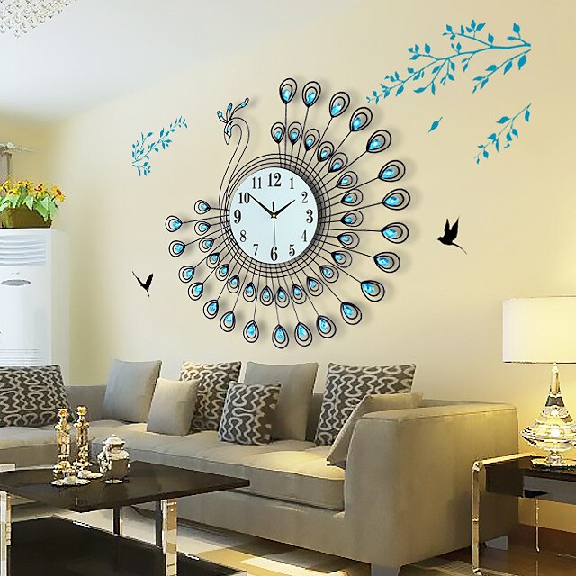  Wall Clock,Modern Contemporary Metal Round Indoor