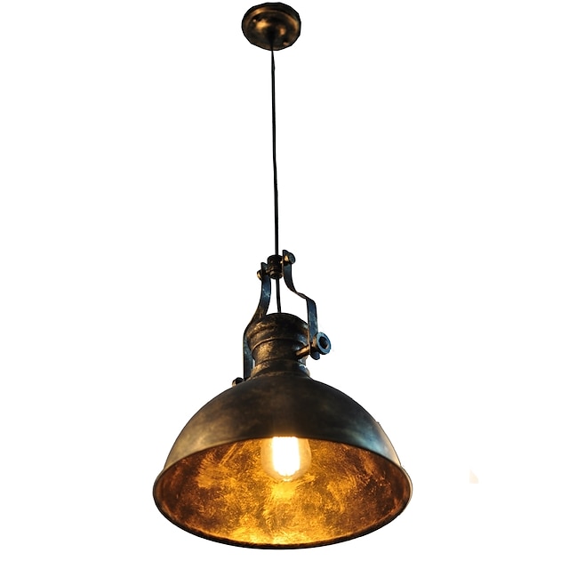 Lights & Lighting Pendant Lights | 1-Light 30 cm Pendant Light Metal Bowl Painted Finishes Rustic / Lodge / Retro Vintage 110-12