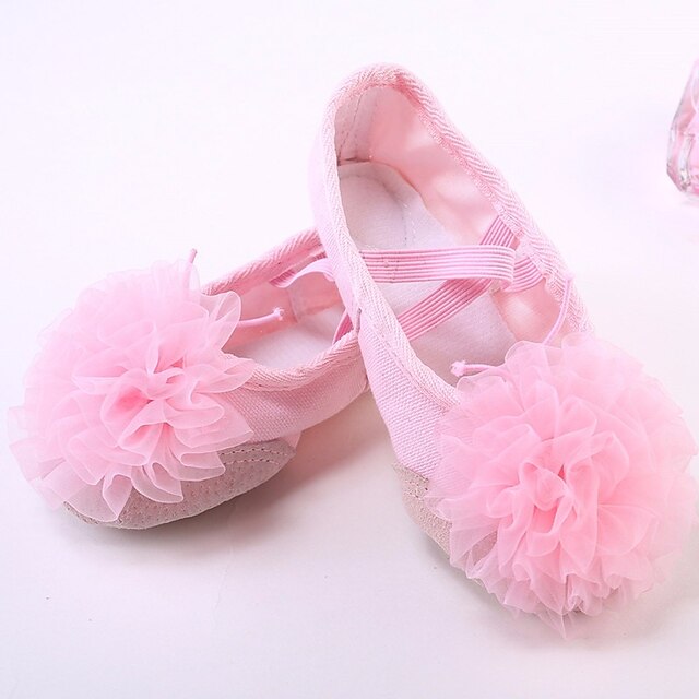  Fete Pantofi de Balet Performanță Josi Toc Cubanez Bandă elastică Care alunecă Culoarea pielii Roz Rosu