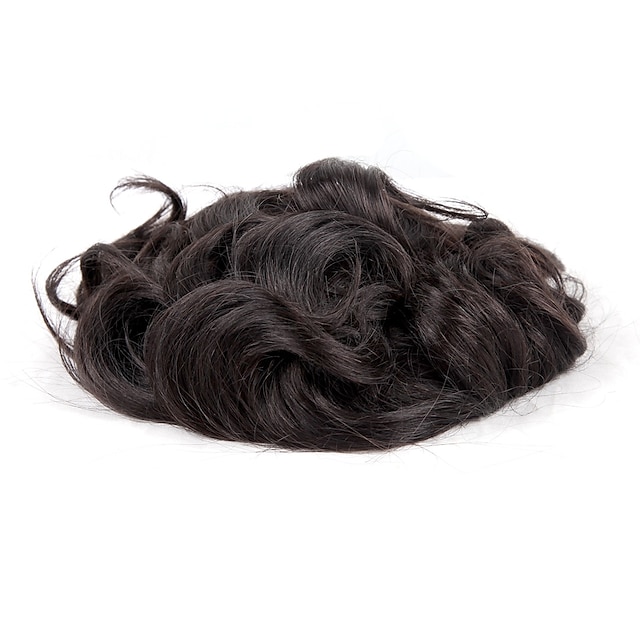 Beauty & Hair Wigs & Hair Pieces | Mens Human Hair Toupees Wavy 100% Hand Tied New Arrival / Hot Sale / Man Weave - KY69919