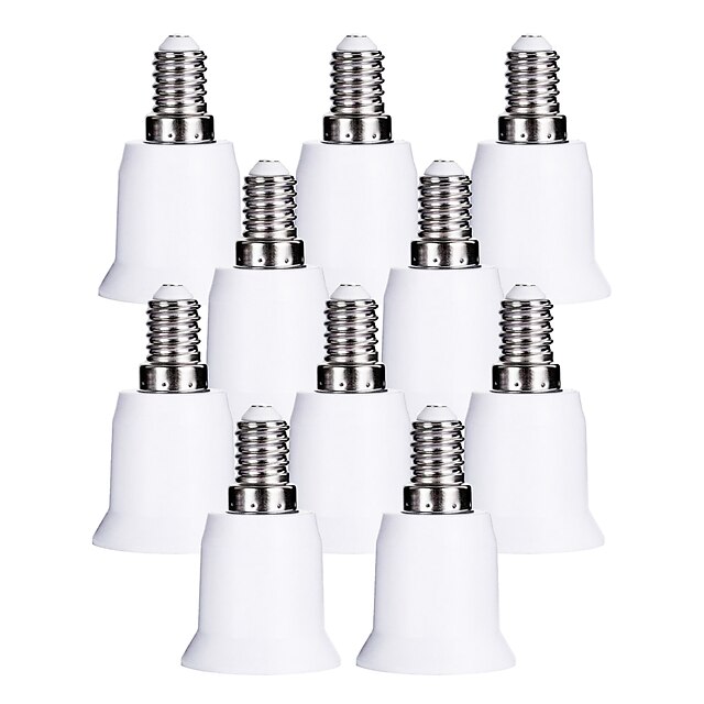  ZDM® 10pçs E14 a E27 E14 / E26 / E27 Acessório de lâmpada / Conversor Plástico e metal Soquete de lâmpada