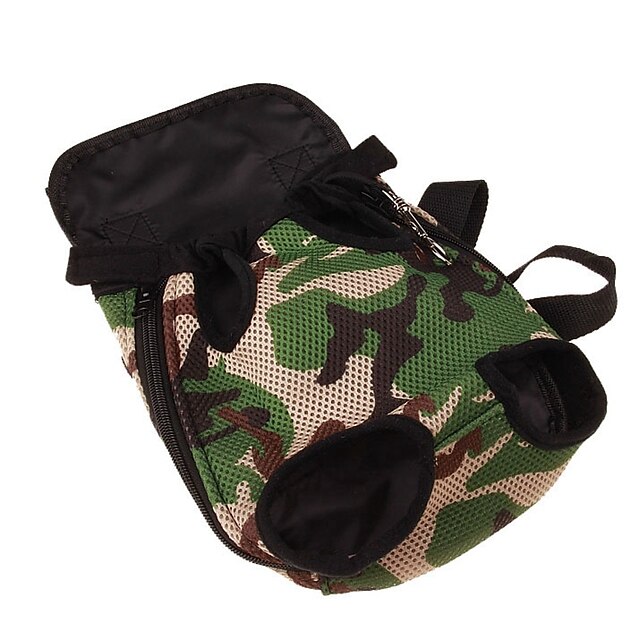  Dog Cat Pets Carrier Bag & Travel Backpack Portable Breathable Camping & Hiking Creative Classic Fashion Fabric Cotton Camouflage Color Jade