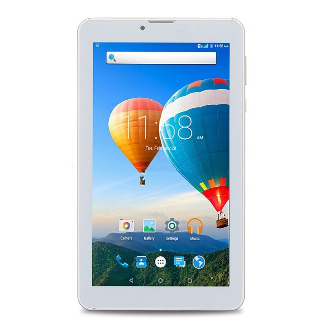  THTF 708 7 Zoll phablet (Android 5.1 1024 x 600 Quad Core 1GB+16GB) / 32 / Micro-USB / SIM-Kartensteckplatz / TF Kartenschlitz / Kopfhörer-Stecker 3.5mm