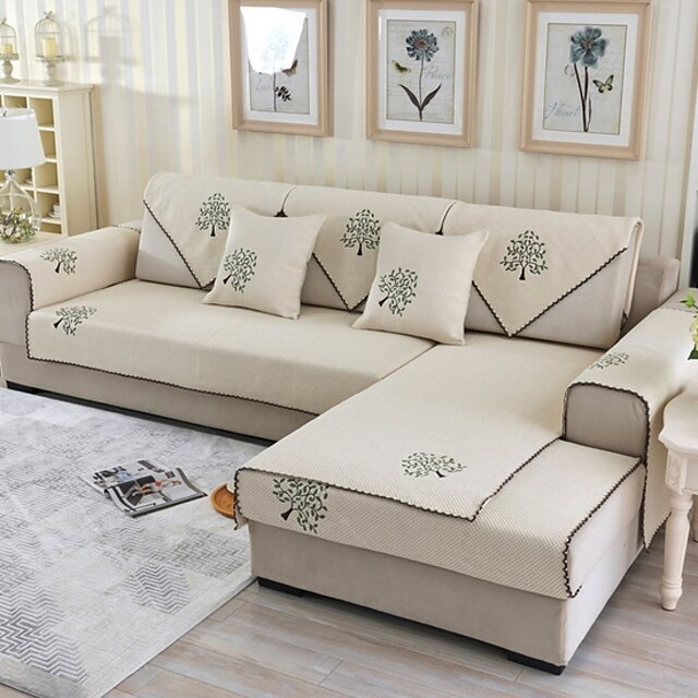  Pokrowiec na sofę Solidne kolory Pikowana Poliester / Bawełna Slipcovers