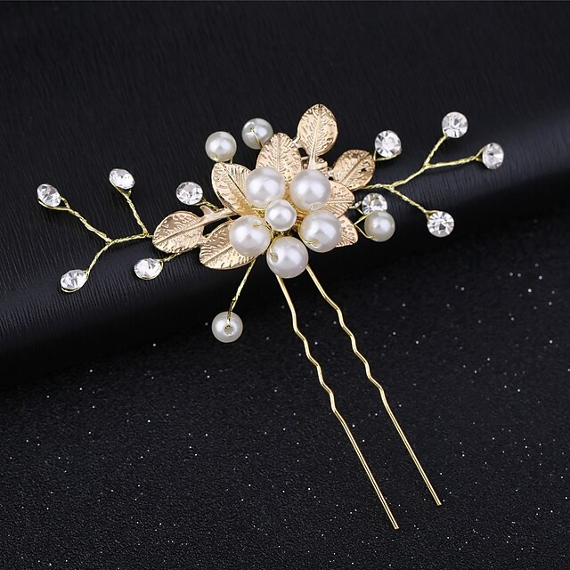  Crystal / Alloy Hair Clip / Hair Stick with Crystals / Rhinestones 1 Piece Wedding / Special Occasion Headpiece
