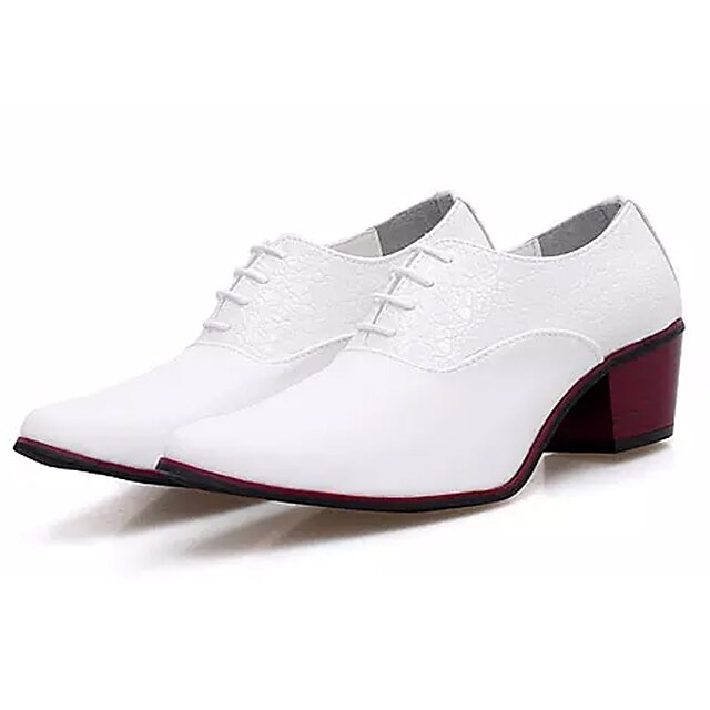  Męskie Komfortowe buty Jesień Na zewnątrz Oksfordki PU Biały / Czarny