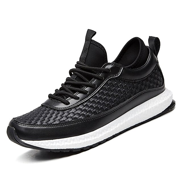  Men's Comfort Shoes PU Summer Athletic Shoes Running Shoes White / Black