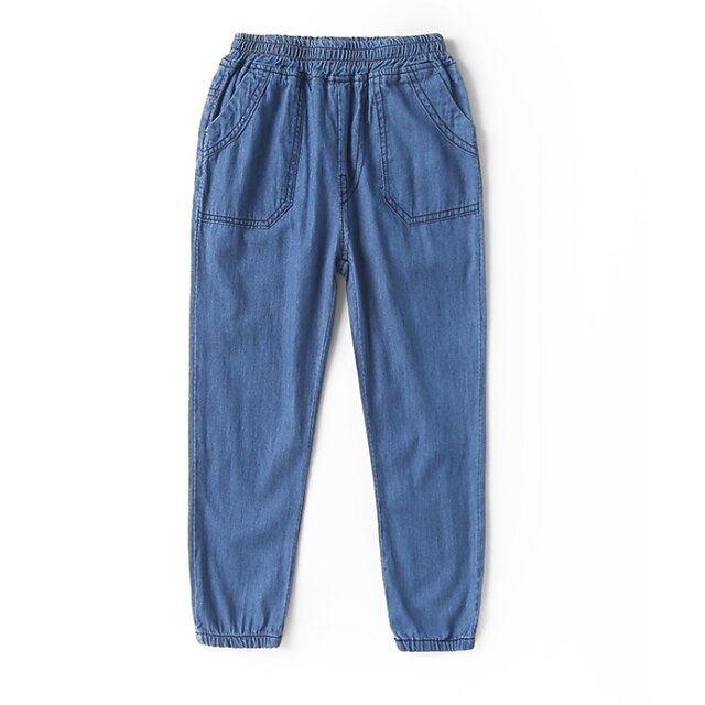  Kinderen Unisex Standaard Effen Katoen Jeans