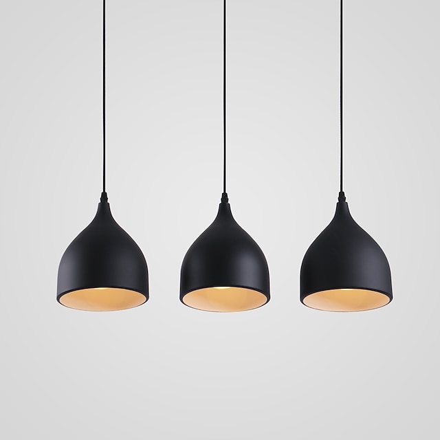 Lights & Lighting Pendant Lights | 3-Light 19cm Pendant Light LED Horn Shape Design Sland Lights Metal Painted Finishes Minimali