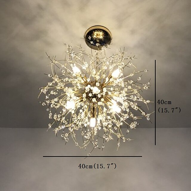 8-Light Modern Electroplated Globe Chandeliers Firework Led Vintage ...