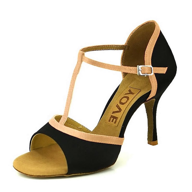  Femme Chaussures Latines Sandale Talon Talon Personnalisé Satin Soie Boucle Ruban Bronze / Amande / Chair / Utilisation / Cuir / Chaussures de Salsa / Professionnel / EU39
