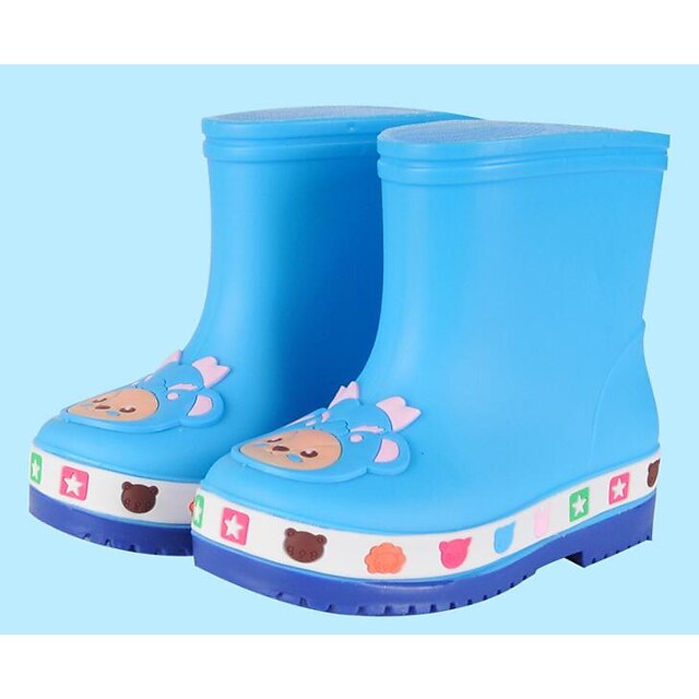  Girls' Shoes PVC Leather Fall Rain Boots Boots for Yellow / Fuchsia / Light Blue