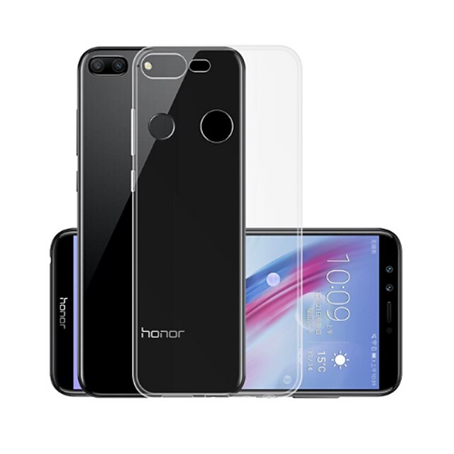  Capinha Para Huawei Huawei Honor 9 Lite Transparente Capa traseira Sólido Macia TPU