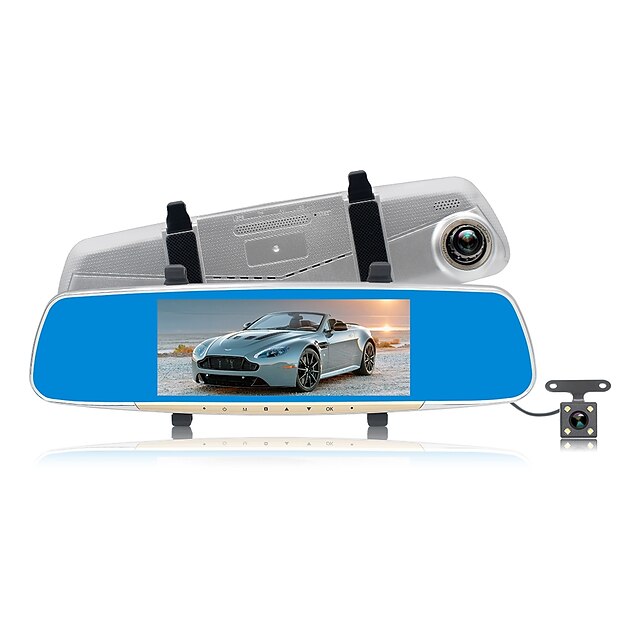  ZIQIAO JL-V10 480p / 720p / 1080P HD / Podwójne obiektywy Rejestrator samochodowy 170 stopni Szeroki kąt CMOS 7 in IPS Dash Cam z Wykrywanie ruchu Nie Rejestrator samochodowy