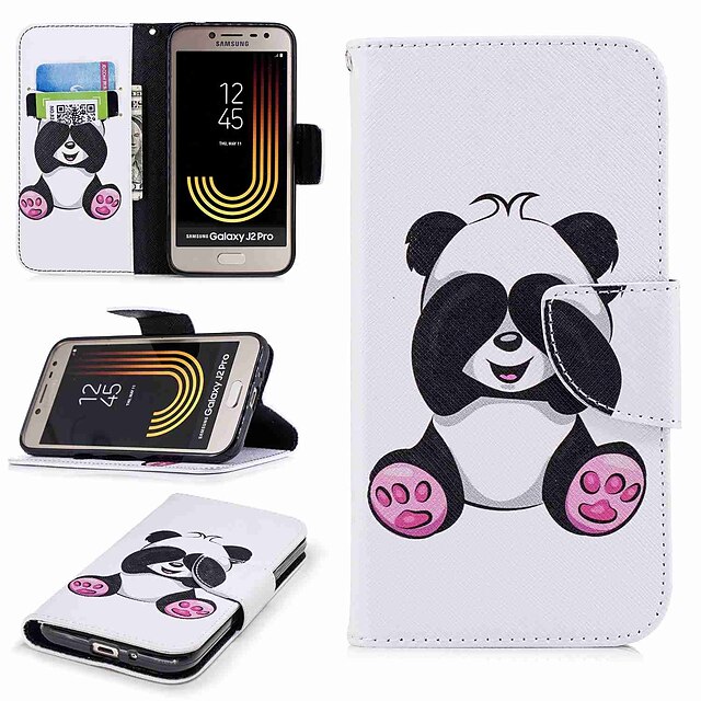  Case For Samsung Galaxy J7 (2017) / J5 (2017) / J5 (2016) Wallet / Card Holder / with Stand Full Body Cases Panda Hard PU Leather