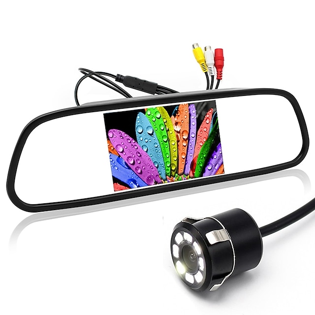  ZIQIAO 5 Inch TFT-LCD CCD Wired 170 Degree Car Rear View Kit Foldable Waterproof for Car