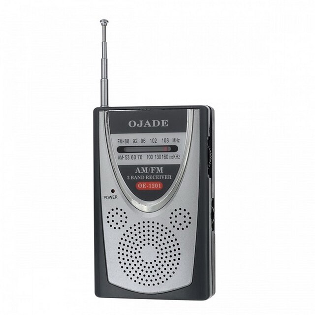  OJADE OE-1201 Mini bärbar AM / FM 2-Band Radio
