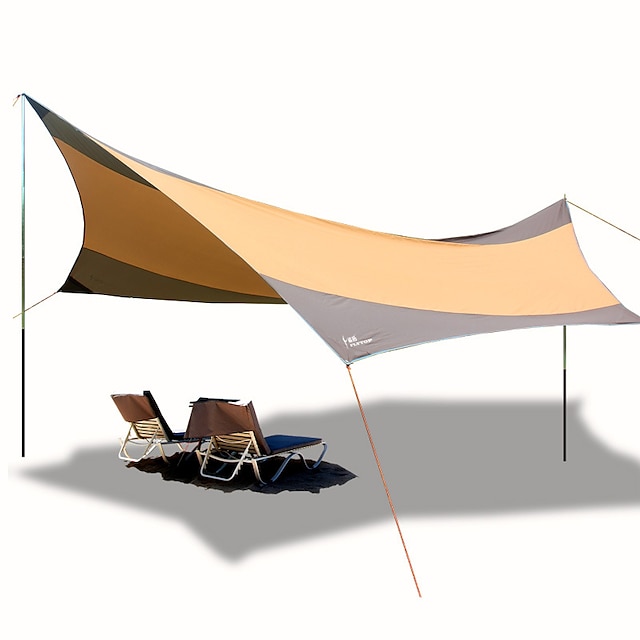  Retkisuoja Ulko- Tuulenkestävä UV-vastustuskykyinen Pole teltta 1000-1500 mm varten Hiekkaranta Telttailu / Retkely / Luolailu Oxford-kangas 560*550 cm