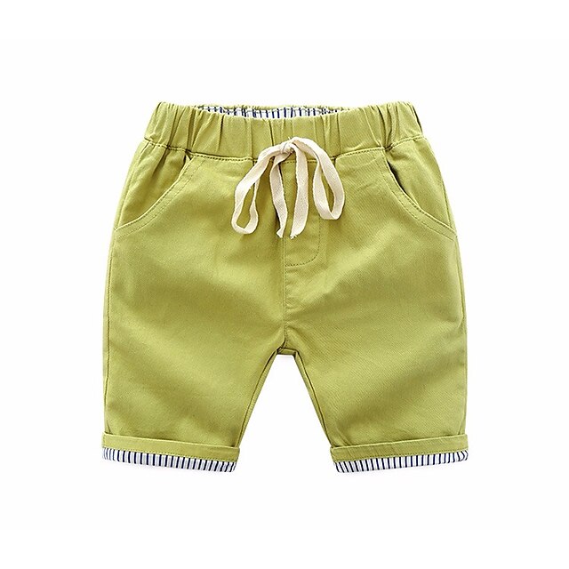  Jungen Kurze Hose Einfarbig Basic Baumwolle Polyester Täglich kinderkleidung mit Schnürung 3D-gedruckte Grafik