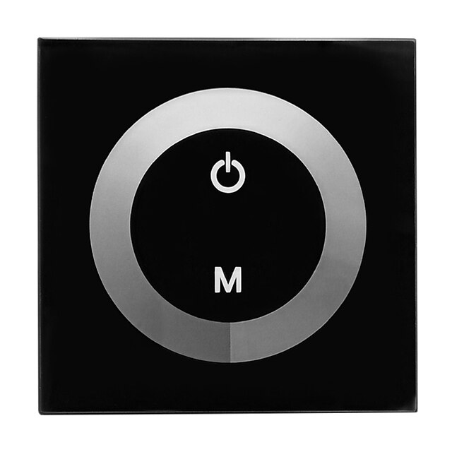  zdm 1pc tm06 3 * 4a 12v-24v singolo colore led controller dimmer cambiamento luminosità touch panel dimmer interruttore a muro controller