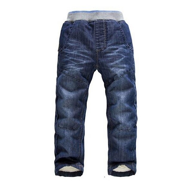  Toddler Boys' Basic Daily / Sports Solid Colored Cotton / Polyester Jeans Blue