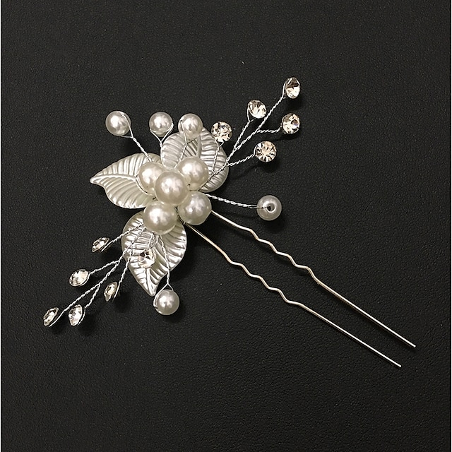  Perle / Aliaj Clip de păr / Hair Stick cu Imitație de Perle 1 Bucată Nuntă / Ocazie specială Diadema